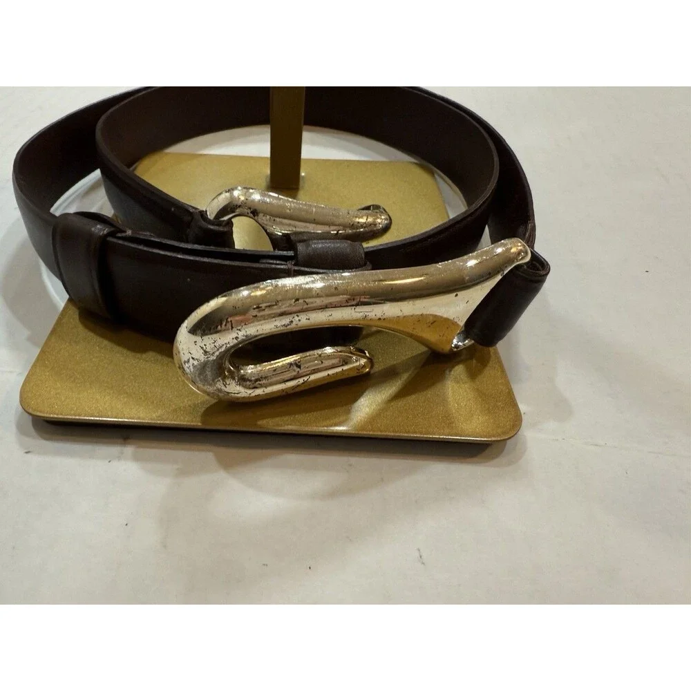 Chicos Ladies Brown Adjustable Belt, Loop Closure M/L RN 79984 Adjustable Slider